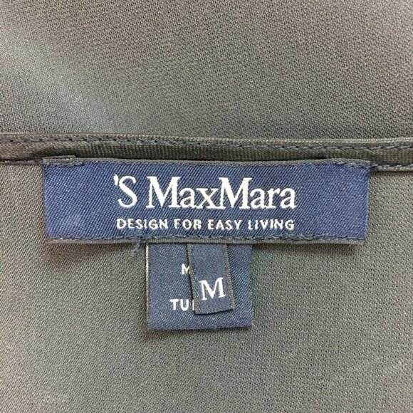 MaxMara Women's Short Sleeve Shift Dress Gray and White Size Medium Color Block - Picture 13 of 16